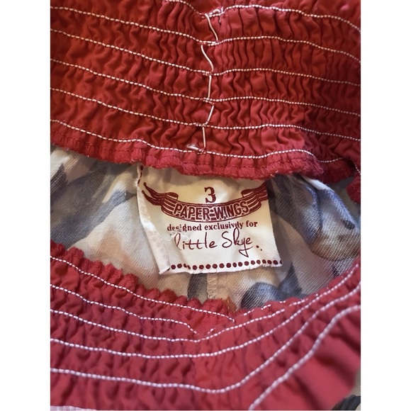 Paper Wings For Little Skye High-Low Flowing Dress with Blue Birds Size 3 - Picture 4 of 4